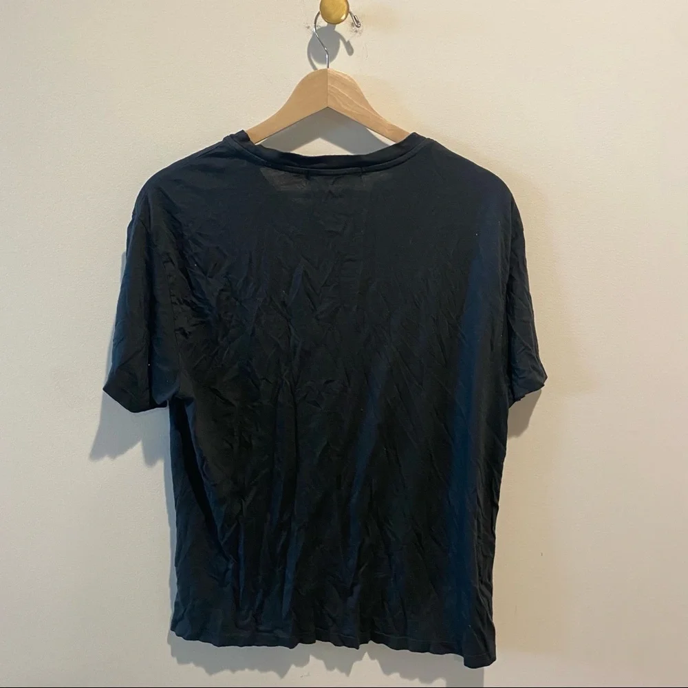 Free People daydreamer Rolling Stones 12 Tongues Black Boyfriend Tee - Picture 8 of 10